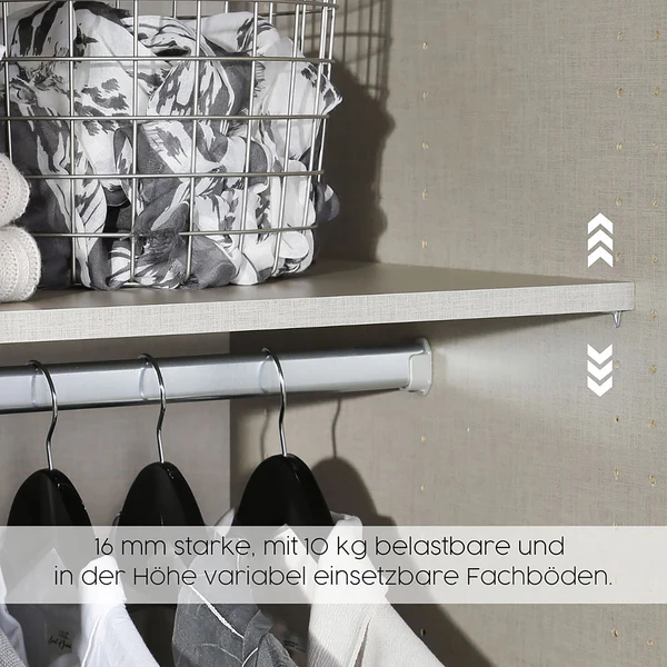 45er Fachboden Rauch (2er-Set) - für Schranktiefen 57-62 cm - Image 5