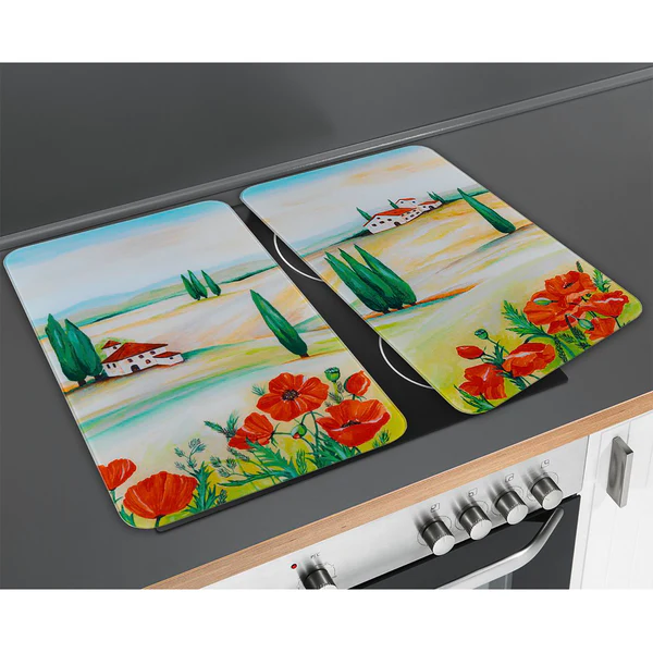 Abdeckplatte Toscana (2er-Set) - Glas - Mehrfarbig - Image 3