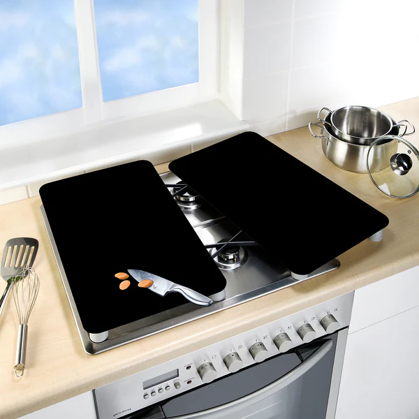 Abdeckplatten Schwarz (2er-Set) - Glas - Schwarz - Image 3