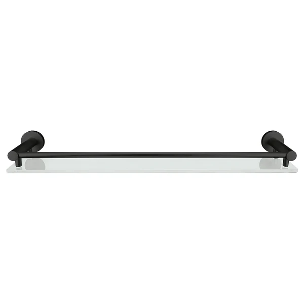 Ablage Apollo Nero - Aluminium / Glas - Schwarz / Milchglas - Image 2