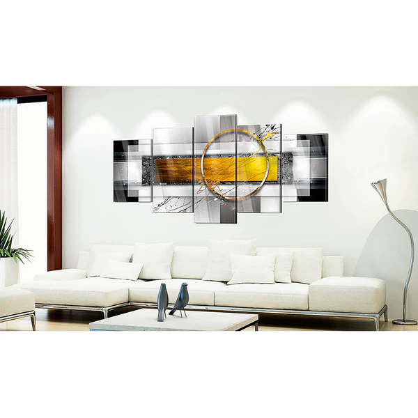 Acrylglasbild Golden Shot - Acrylglas - Schwarz / Gelb - 100 x 50 cm - Image 2