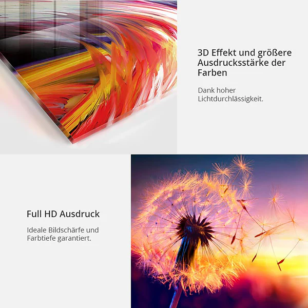 Acrylglasbild Golden Shot - Acrylglas - Schwarz / Gelb - 100 x 50 cm - Image 3