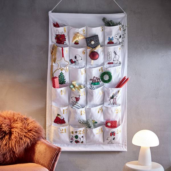 Adventskalender SANTA IS COMING Peanuts - Baumwolle / Holz - Bunt - Image 2