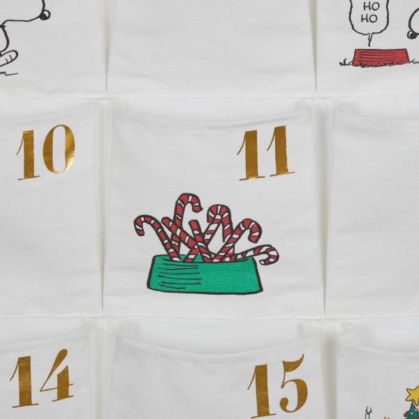 Adventskalender SANTA IS COMING Peanuts - Baumwolle / Holz - Bunt - Image 3
