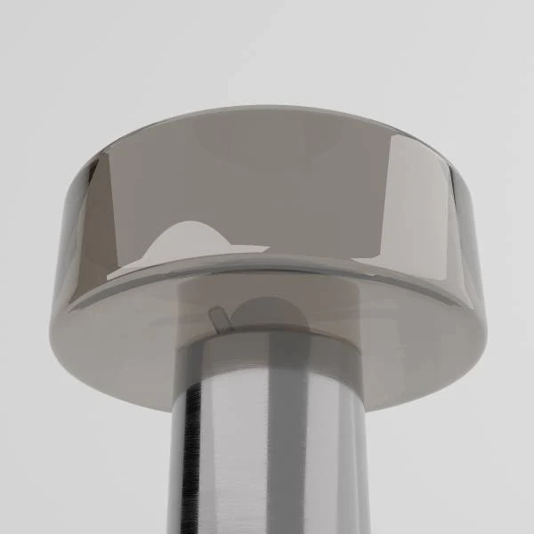 Akku-Tischleuchte LASSI - Rauchglas / Eisen - Grau / Silber - Image 7