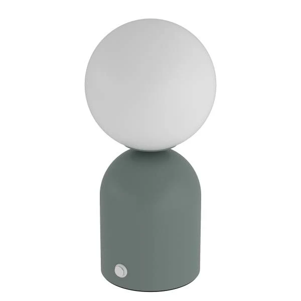 Akku-Tischleuchte ORA - Opalglas / Eisen - Weiß / Salbei - Image 8