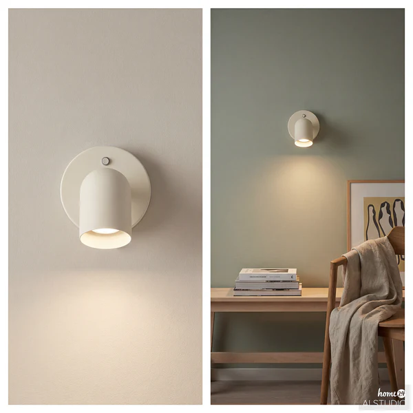 Akku-Wandleuchte DINA - 3-Stufen-Dimmer - inkl. Fernbedienung - Beige - Image 3