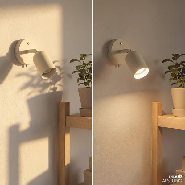 Akku-Wandleuchte DINA - 3-Stufen-Dimmer - inkl. Fernbedienung - Beige - Image 7