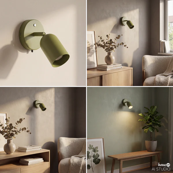 Akku-Wandleuchte DINA - 3-Stufen-Dimmer - inkl. Fernbedienung - Grün - Image 7