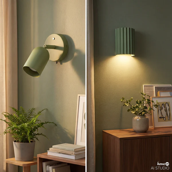 Akku-Wandleuchte DINA - 3-Stufen-Dimmer - inkl. Fernbedienung - Grün - Image 8