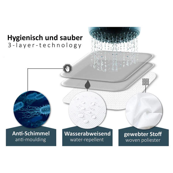 Anti-Schimmel Duschvorhang Palmenblätter - Polyester - Mehrfarbig - 120 x 180 cm - Image 4
