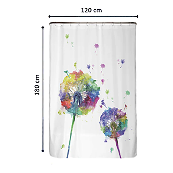 Anti-Schimmel Duschvorhang Pusteblume - Polyester - Mehrfarbig - 120 x 180 cm - Image 2