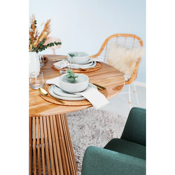 Armlehnenstuhl Garston - (inkl. Sitzkissen) - Rattan / Metall - Rattan / Weiß - Image 8