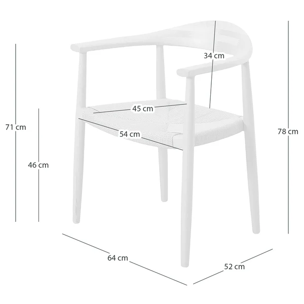 Armlehnenstuhl HAWBUSH 2er-Set - Buche massiv / Papierschnurgeflecht - Braun - Image 10