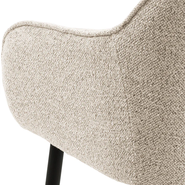 Armlehnenstuhl Magrin 2er-Set - Bouclé Stoff Moena: Beige - Image 11