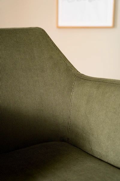 Armlehnenstuhl NICHOLAS - Cordstoff Winka: Olivegrün - Einzelstuhl - Image 20