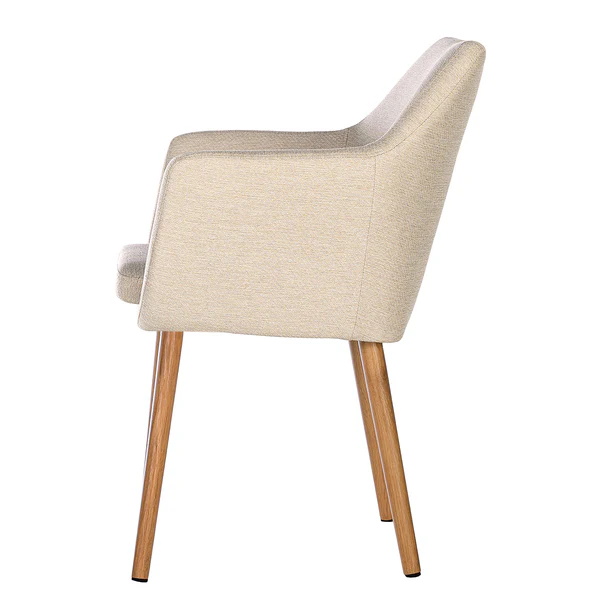 Armlehnenstuhl NICHOLAS - Webstoff Stefka: Beige - Einzelstuhl - Image 5