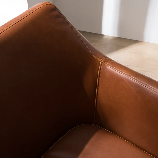 Armlehnenstuhl NICHOLAS XXL - Kunstleder Aken: Vintage Cognac - Einzelstuhl - Image 14