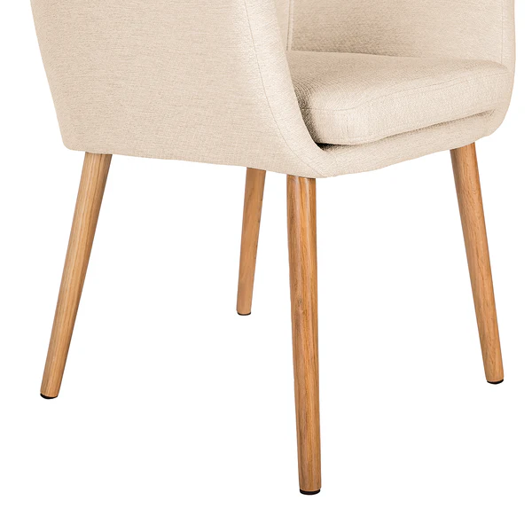 Armlehnenstuhl NICHOLAS XXL - Webstoff Stefka: Beige - Einzelstuhl - Image 19