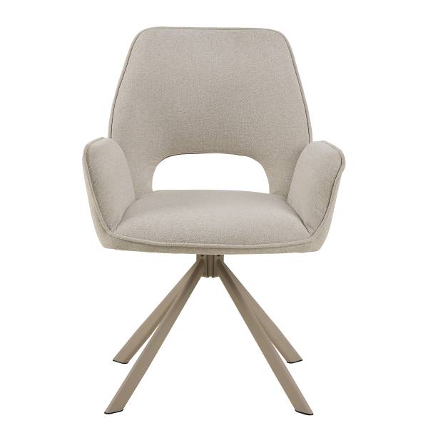Armlehnenstuhl Sigio 2er-Set - Webstoff Aphra: Beige - Image 5
