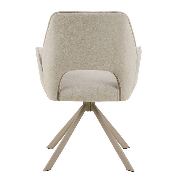 Armlehnenstuhl Sigio 2er-Set - Webstoff Aphra: Beige - Image 6