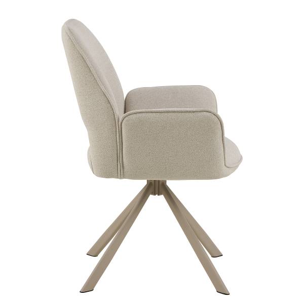 Armlehnenstuhl Sigio 2er-Set - Webstoff Aphra: Beige - Image 7