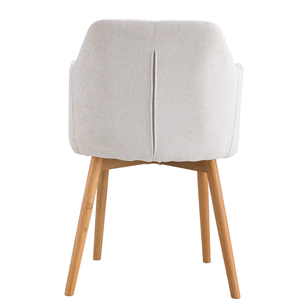 Armlehnenstuhl SKAUO 2er-Set - Strukturstoff Cella: Beige - Image 5