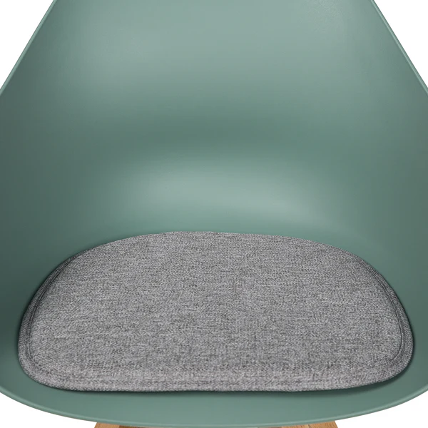 Armlehnenstuhl Skelde I - Kunststoff / Gummibaum massiv - Mintgrau - 2er Set - Image 9