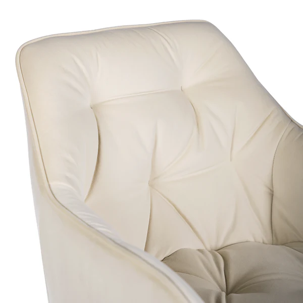 Armlehnenstuhl TILLY - Samt Vilda: Creme - Einzelstuhl - Image 11