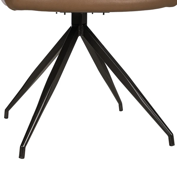 Armlehnenstuhl Verlon - Kunstleder / Eisen - Braun / Schwarz - Image 16
