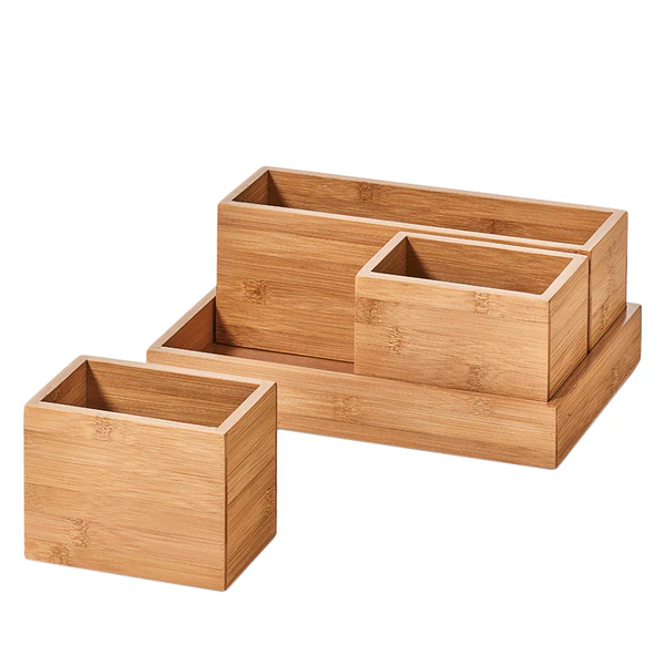 Aufbewahrungsbox Reid (4-tlg.) - Bambus - Natur - Image 2