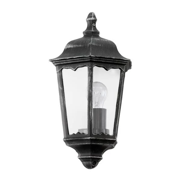 Außenwandleuchte Navedo IV - Glas / Aluminium - 1-flammig - Schwarz