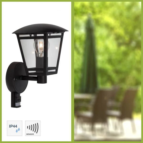 Außenwandleuchte Riley Lantern II - Kunststoff / Eisen - 1-flammig - Schwarz - Image 2