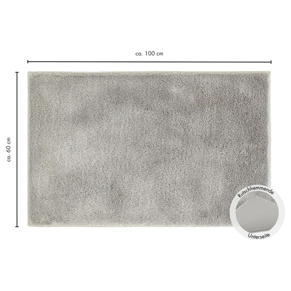 Badematte Florida - recyceltes Polyester - Grau - 60 x 100 cm - Image 12