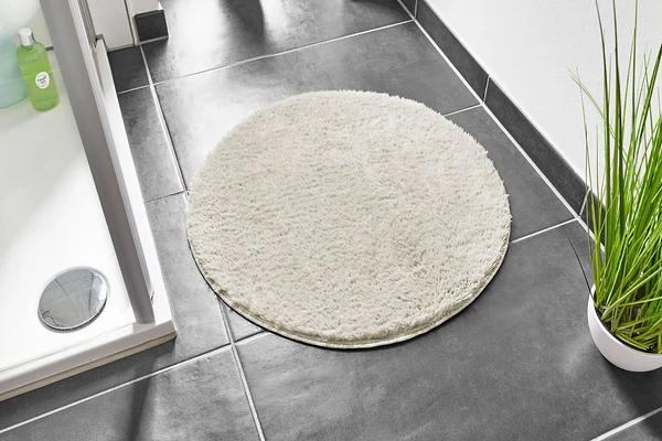 Badematte Florida rund - recyceltes Polyester - Beige - Image 3