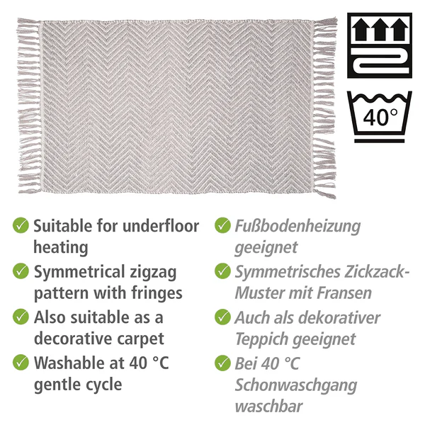 Badematte Gata - Polyester - Grau / Weiß - Image 5