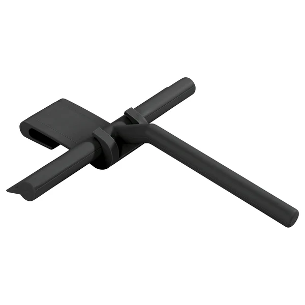 Badezimmerwischer Mola - Edelstahl / Silikon - Schwarz