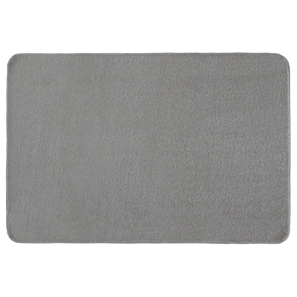 Badteppich Cecil - Polyester - Silber / Grau - 70 x 120 cm