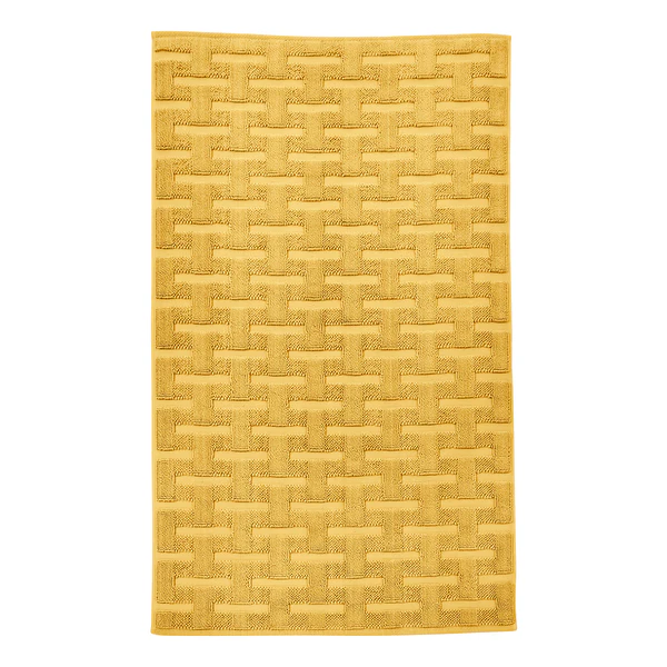 Badteppich Delia - Baumwollstoff - Gold - 70 x 120 cm