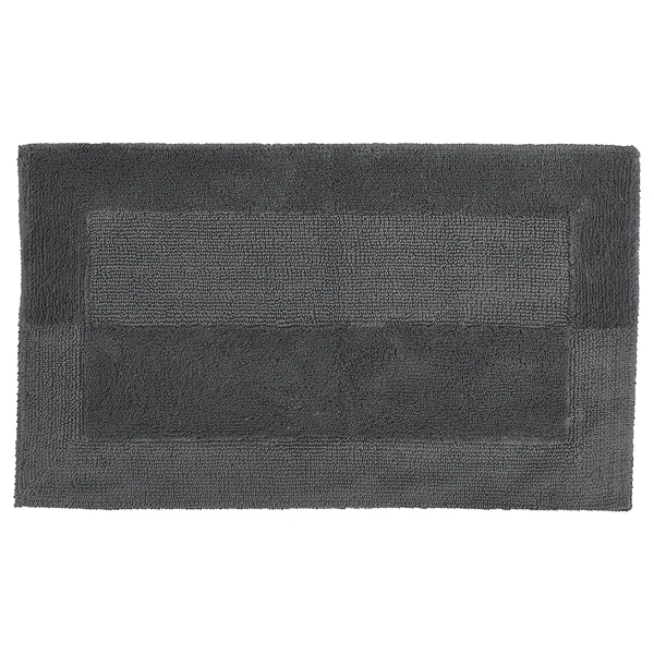 Badteppich Havanna - Baumwolle - Schiefergrau - 70 x 120 cm