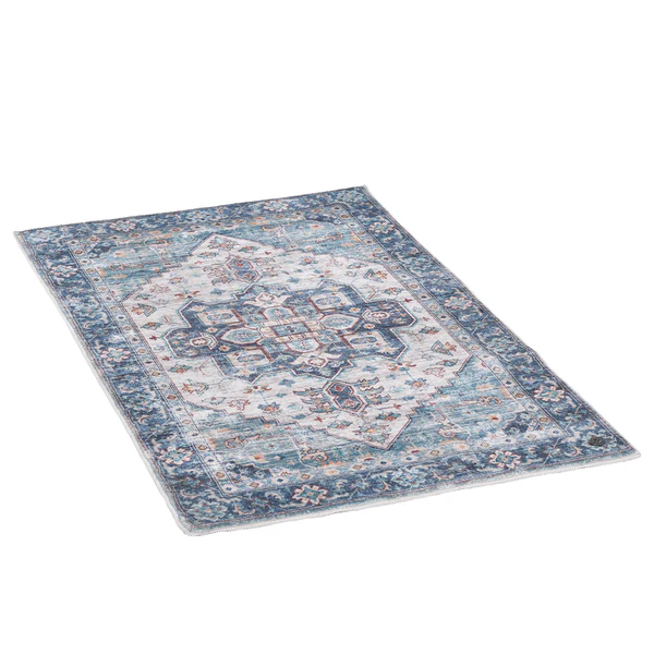 Badteppich Oriental Two - Polyester - Türkis - 60 x 100 cm - Image 3