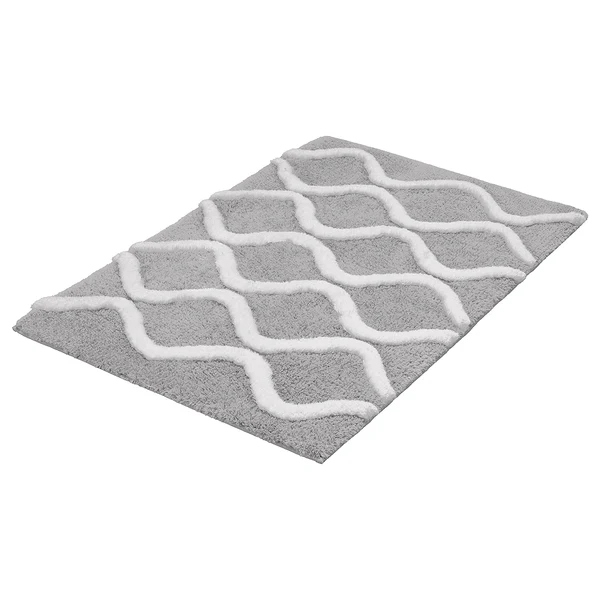 Badteppich Piana - Polyester - Grau - 70 x 120 cm