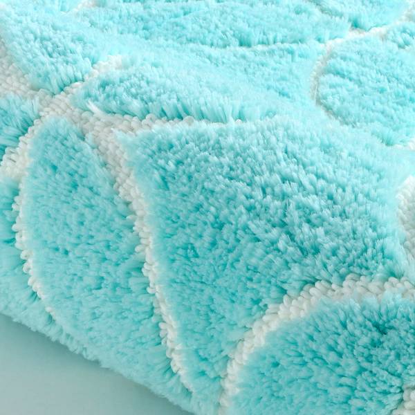 Badteppich Twin - Polyester - Aqua - 90 x 60 cm - Image 4