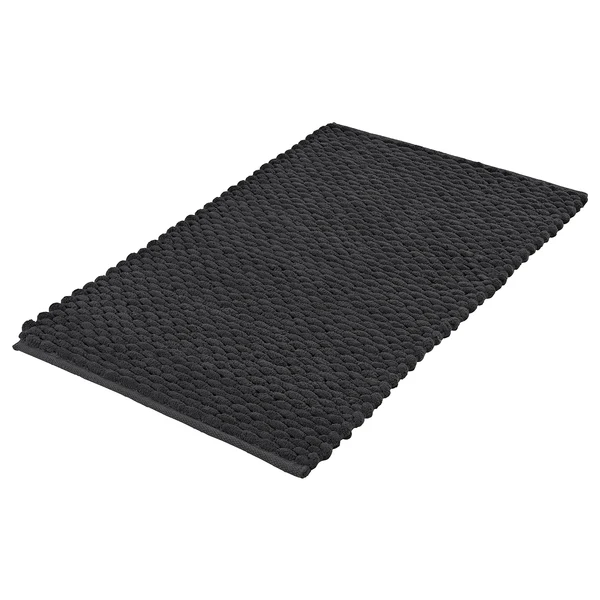 Badteppich Willow - Baumwolle / Polyester - Anthrazit - 60 x 100 cm - Image 2
