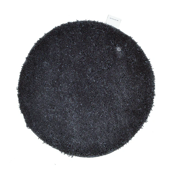 Badvorleger Cozy Bath Uni Rund - Polyester - Anthrazit - Anthrazit - Durchmesser: 60 cm