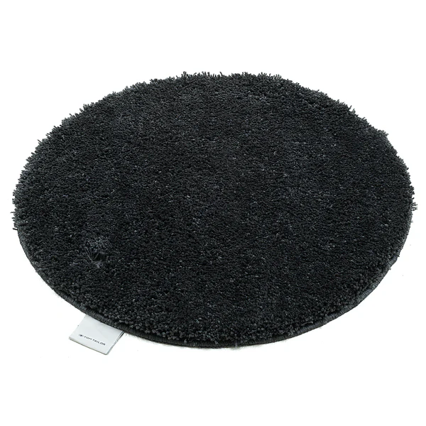 Badvorleger Cozy Bath Uni Rund - Polyester - Anthrazit - Anthrazit - Durchmesser: 60 cm - Image 3