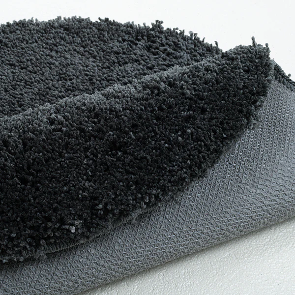 Badvorleger Cozy Bath Uni Rund - Polyester - Anthrazit - Anthrazit - Durchmesser: 60 cm - Image 6