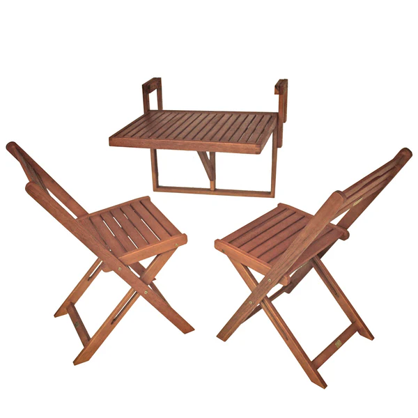 Balkon-Hängetisch Berkeley - Eukalyptus - Braun - Image 3