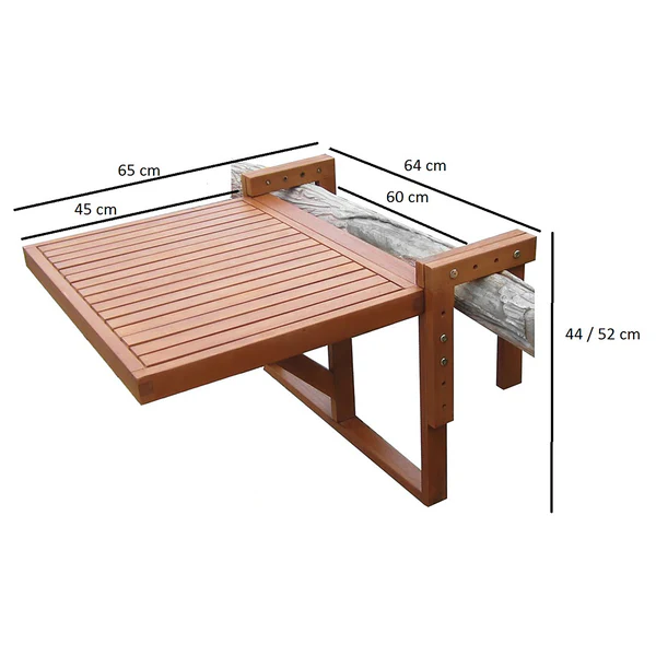 Balkon-Hängetisch Berkeley - Eukalyptus - Braun - Image 4