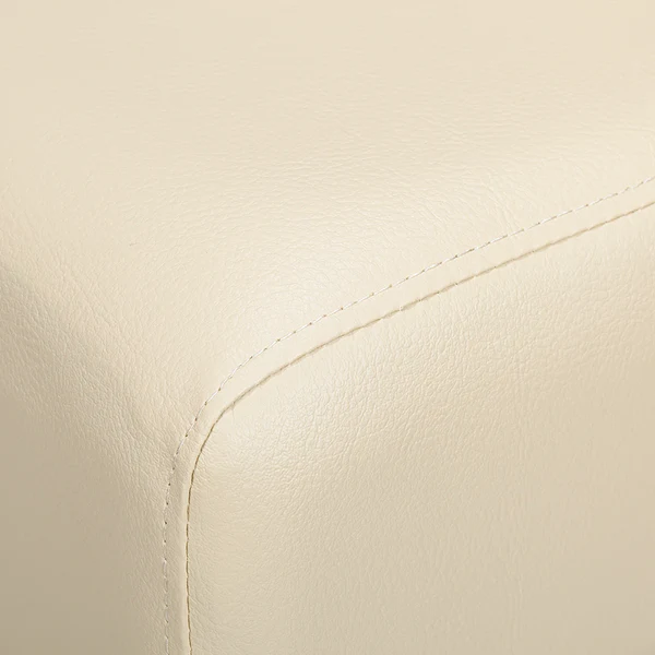 Barhocker Delia - Akazie massiv - Kunstleder Creme/Akazie massiv - Image 9